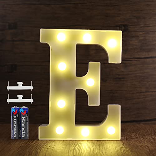 SMOTOT LED Buchstaben Lichter Alphabet Lampe Buchstabe Beleuchtung Lampe Beleuchtete Nachtlichter Dekoration für Geburtstag Weihnachten Hochzeit Party Valentinstag mit 2AA Batterie Spurlose Haken von SMOTOT