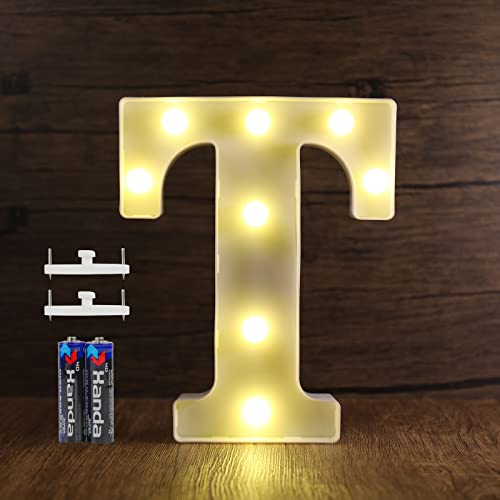 SMOTOT LED Buchstaben Lichter Alphabet Lampe Buchstabe Beleuchtung Lampe Beleuchtete Nachtlichter Dekoration für Geburtstag Weihnachten Hochzeit Party Valentinstag mit 2AA Batterie Spurlose Haken von SMOTOT