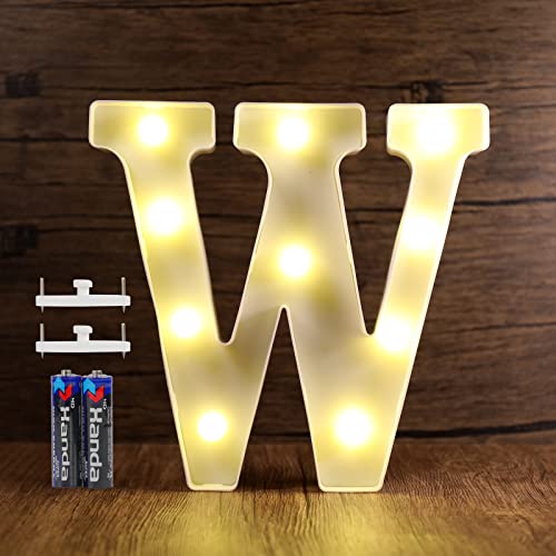 SMOTOT LED Buchstaben Lichter Alphabet Lampe Buchstabe Beleuchtung Lampe Beleuchtete Nachtlichter Dekoration für Geburtstag Weihnachten Hochzeit Party Valentinstag mit 2AA Batterie Spurlose Haken von SMOTOT