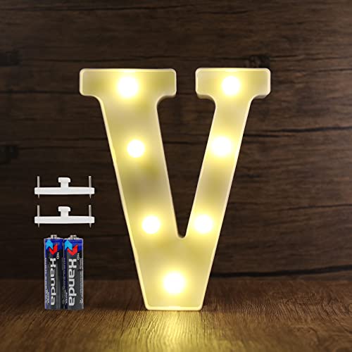 SMOTOT LED Buchstaben Lichter Alphabet Lampe Buchstabe Beleuchtung Lampe Beleuchtete Nachtlichter Dekoration für Geburtstag Weihnachten Hochzeit Party Valentinstag mit 2AA Batterie Spurlose Haken von SMOTOT