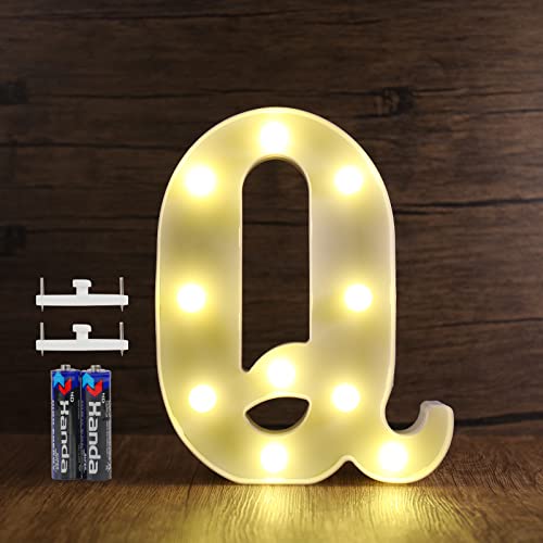 SMOTOT LED Buchstaben Lichter Alphabet Lampe Buchstabe Beleuchtung Lampe Beleuchtete Nachtlichter Dekoration für Geburtstag Weihnachten Hochzeit Party Valentinstag mit 2AA Batterie Spurlose Haken von SMOTOT