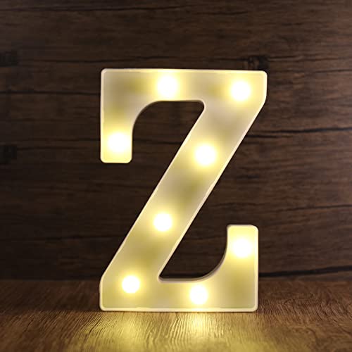 SMOTOT LED Buchstaben Lichter Alphabet Lampe Buchstabe Beleuchtung Lampe Beleuchtete Nachtlichter Dekoration für Geburtstag Weihnachten Hochzeit Party Valentinstag mit 2AA Batterie Spurlose Haken von SMOTOT