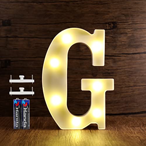 SMOTOT LED Buchstaben Lichter Alphabet Lampe Buchstabe Beleuchtung Lampe Beleuchtete Nachtlichter Dekoration für Geburtstag Weihnachten Hochzeit Party Valentinstag mit 2AA Batterie Spurlose Haken von SMOTOT