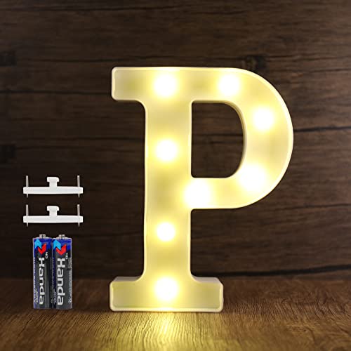 SMOTOT LED Buchstaben Lichter Alphabet Lampe Buchstabe Beleuchtung Lampe Beleuchtete Nachtlichter Dekoration für Geburtstag Weihnachten Hochzeit Party Valentinstag mit 2AA Batterie Spurlose Haken von SMOTOT