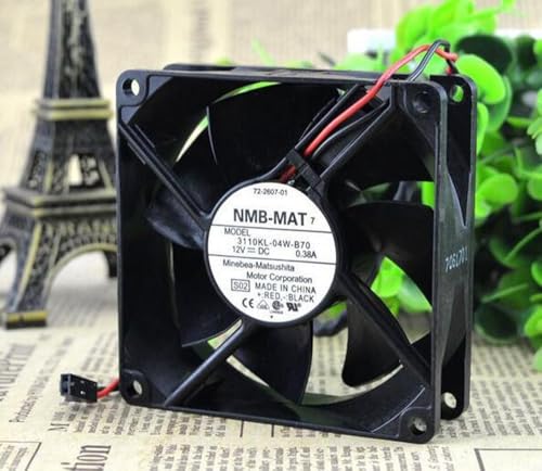 3110KL-04W-B70 8025 8CM 12V 0.38A high air volume dual ball cooling cpu cooling fan with 2-wire blocking protection von SMPWYFN