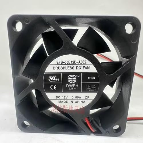 60MM Case cooling fan，double ball bearing fan for game PC/computer case.EFS-06E12D-A002 DC12V 0.60A 6025 2-wire chassis von SMPWYFN