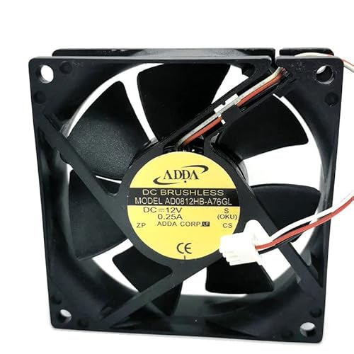 AD0812HB-A76GL 8025 12V 3-wire 3-pin 0.25A 8CM CPU double ball bearing chassis fan von SMPWYFN
