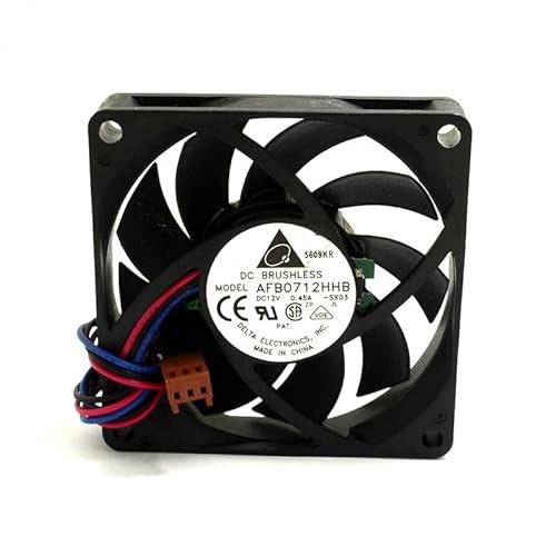 AFB0712HHB DC 12V 0.45A Cooling Fan, Ball Bearing, 4-pin Connector, 70mm×70mm×15mm Size, Efficient Airflow for PC Case/Server Cooling von SMPWYFN