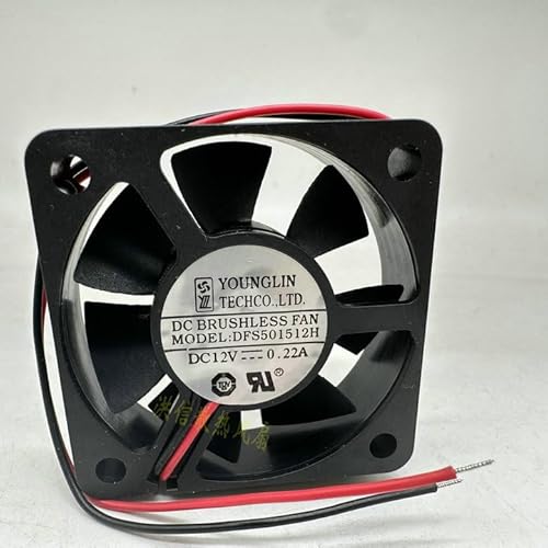 DFS501512H 50mm DC Brushless Fan - 12V 0.22A Double - Lead Sleeve Bearing Cooling Fan von SMPWYFN