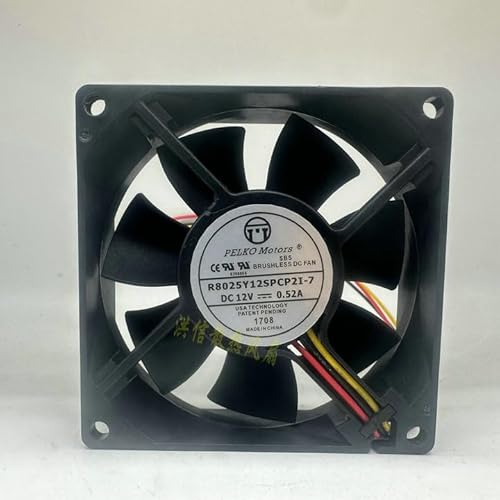 R8025Y12SPCP2I - 7 80mm DC Brushless Fan - 12V 0.52A 3 - Lead Sleeve Bearing Cooling Fan for Desktop Computers and Gaming Consoles R8025Y12SPCP2I - 7 80mm DC Brushless Fan - 12V 0.52A 3 - Lead Sleeve Bearing Cooling Fan for Desktop Computers and Gaming Consoles von SMPWYFN
