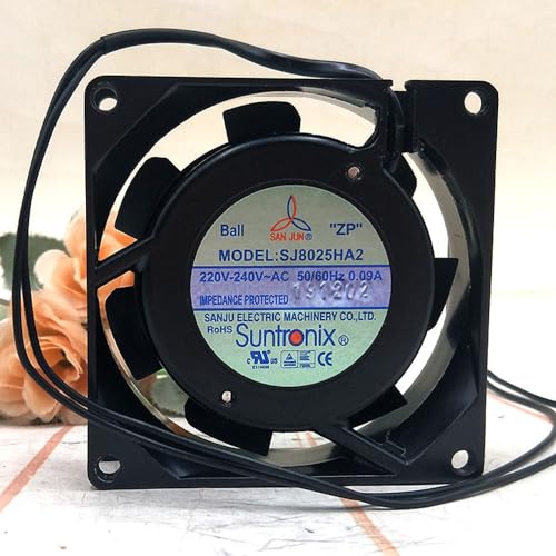SJ8025HA2 220~240V 0.09A 8025 2-wire 8cm cabinet AC fan von SMPWYFN