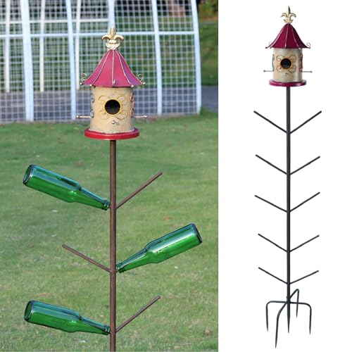 Vogelhaus Flaschenbaum für Außen Garten Rostfrei Metall Flaschenbaum Ständer Garten Deko Flaschenständer Vogelhaus Flaschenbaum für Außen Garten Rostfrei Metall Flaschenbaum Ständer Garten Deko Flaschenständer von SMQLJXC