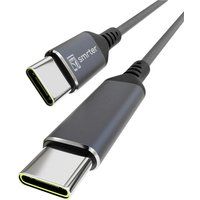 Smrter - usb-c® Kabel usb 2.0 usb-c® Stecker, usb-c® Stecker 1.00 m Anthrazit mit OTG-Funktion, Rund, von SMRTER