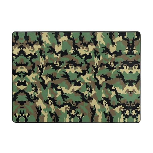 Moderner Teppich für den Innenbereich, Camouflage-Teppiche für Schlafzimmer, Wohnzimmer, extra weich und bequem, perfekt für Hartholzböden, 203 x 147 cm Moderner Teppich für den Innenbereich, Camouflage-Teppiche für Schlafzimmer, Wohnzimmer, extra weich und bequem, perfekt für Hartholzböden, 203 x 147 cm von SMSJTMWHN