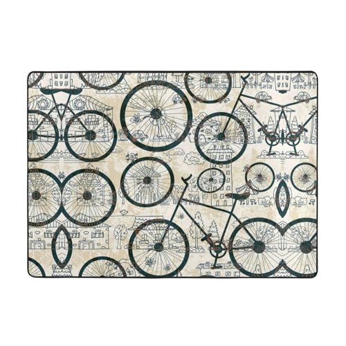 Moderner Teppich für den Innenbereich, Fahrradteppiche für Schlafzimmer, Wohnzimmer, extra weich und bequem, perfekt für Hartholzböden, 203 x 147 cm Moderner Teppich für den Innenbereich, Fahrradteppiche für Schlafzimmer, Wohnzimmer, extra weich und bequem, perfekt für Hartholzböden, 203 x 147 cm von SMSJTMWHN