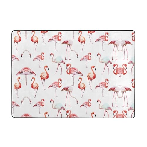 Moderner Teppich für den Innenbereich, Flamingo-Teppiche für Schlafzimmer, Wohnzimmer, extra weich und bequem, perfekt für Hartholzböden, 203 x 147 cm Moderner Teppich für den Innenbereich, Flamingo-Teppiche für Schlafzimmer, Wohnzimmer, extra weich und bequem, perfekt für Hartholzböden, 203 x 147 cm von SMSJTMWHN