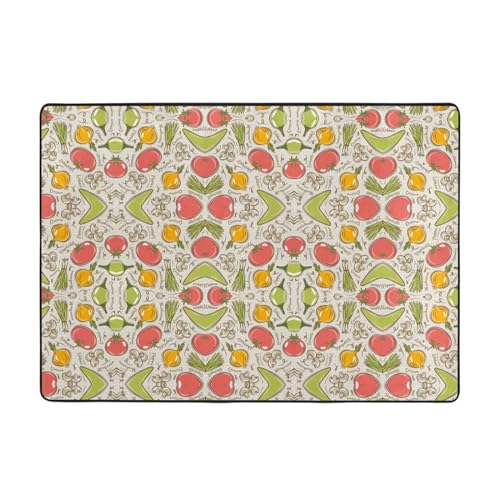 Moderner Teppich für den Innenbereich, Gemüse, Obst, Teppiche für Schlafzimmer, Wohnzimmer, extra weich und bequem, perfekt für Hartholzböden, 203 x 147 cm Moderner Teppich für den Innenbereich, Gemüse, Obst, Teppiche für Schlafzimmer, Wohnzimmer, extra weich und bequem, perfekt für Hartholzböden, 203 x 147 cm von SMSJTMWHN