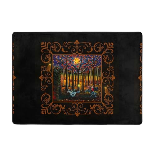 Moderner Teppich für den Innenbereich, Halloween-Party-Teppiche für Schlafzimmer, Wohnzimmer, extra weich und bequem, perfekt für Hartholzböden, 203 x 147 cm von SMSJTMWHN