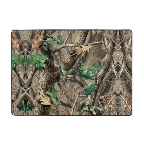 Moderner Teppich für den Innenbereich, Hartholz, Grün, Camouflage-Teppiche für Schlafzimmer, Wohnzimmer, extra weich und bequem, perfekt für Hartholzböden, 203 x 147 cm Moderner Teppich für den Innenbereich, Hartholz, Grün, Camouflage-Teppiche für Schlafzimmer, Wohnzimmer, extra weich und bequem, perfekt für Hartholzböden, 203 x 147 cm von SMSJTMWHN