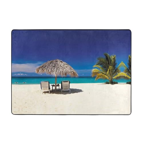 Moderner Teppich für den Innenbereich, Jamaika-Strandteppiche für Schlafzimmer, Wohnzimmer, extra weich und bequem, perfekt für Hartholzböden, 203 x 147 cm Moderner Teppich für den Innenbereich, Jamaika-Strandteppiche für Schlafzimmer, Wohnzimmer, extra weich und bequem, perfekt für Hartholzböden, 203 x 147 cm von SMSJTMWHN