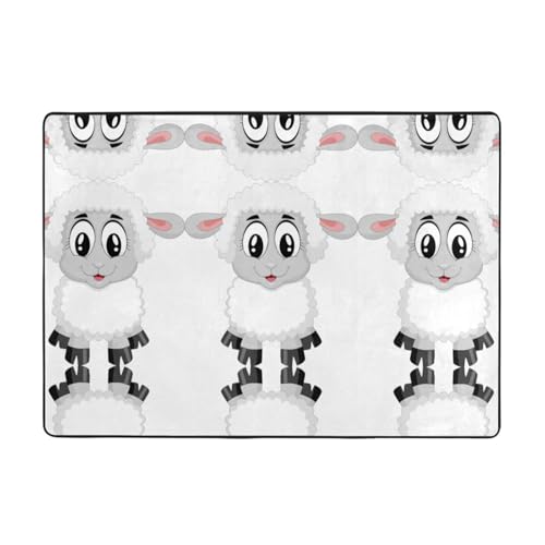 Moderner Teppich für den Innenbereich, Lamm-Teppiche für Schlafzimmer, Wohnzimmer, extra weich und bequem, perfekt für Hartholzböden, 203 x 147 cm Moderner Teppich für den Innenbereich, Lamm-Teppiche für Schlafzimmer, Wohnzimmer, extra weich und bequem, perfekt für Hartholzböden, 203 x 147 cm von SMSJTMWHN