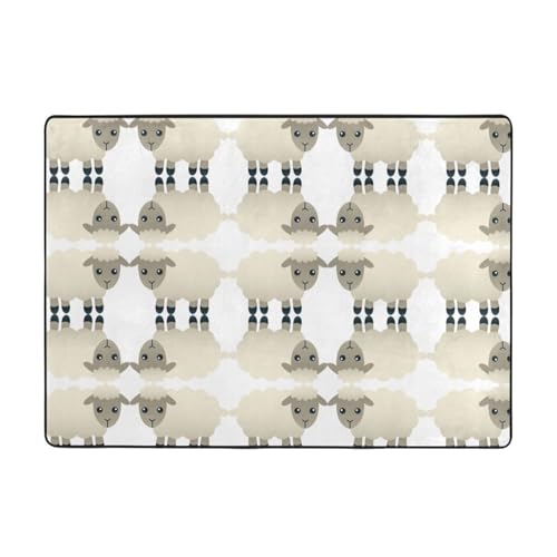 Moderner Teppich für den Innenbereich, Schaf-Teppiche für Schlafzimmer, Wohnzimmer, extra weich und bequem, perfekt für Hartholzböden, 203 x 147 cm Moderner Teppich für den Innenbereich, Schaf-Teppiche für Schlafzimmer, Wohnzimmer, extra weich und bequem, perfekt für Hartholzböden, 203 x 147 cm von SMSJTMWHN