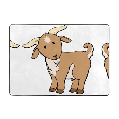 Moderner Teppich für den Innenbereich, braune Ziegenteppiche für Schlafzimmer, Wohnzimmer, extra weich und bequem, perfekt für Hartholzböden, 203 x 147 cm Moderner Teppich für den Innenbereich, braune Ziegenteppiche für Schlafzimmer, Wohnzimmer, extra weich und bequem, perfekt für Hartholzböden, 203 x 147 cm von SMSJTMWHN