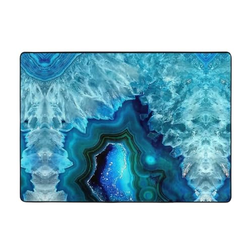 Moderner Teppich für den Innenbereich, helles Aquablau, Teppiche für Schlafzimmer, Wohnzimmer, extra weich und bequem, perfekt für Hartholzböden, 203 x 147 cm Moderner Teppich für den Innenbereich, helles Aquablau, Teppiche für Schlafzimmer, Wohnzimmer, extra weich und bequem, perfekt für Hartholzböden, 203 x 147 cm von SMSJTMWHN