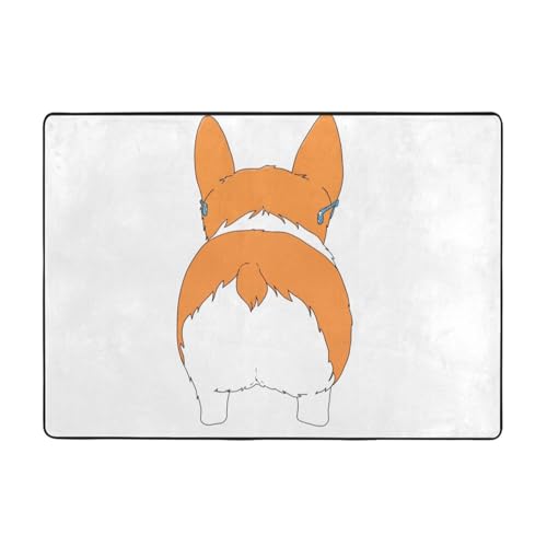 Moderner Teppich für den Innenbereich, lustige Corgi-Hintern, braune Teppiche für Schlafzimmer, Wohnzimmer, extra weich und bequem, perfekt für Hartholzböden, 203 x 147 cm Moderner Teppich für den Innenbereich, lustige Corgi-Hintern, braune Teppiche für Schlafzimmer, Wohnzimmer, extra weich und bequem, perfekt für Hartholzböden, 203 x 147 cm von SMSJTMWHN