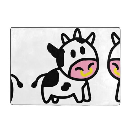 Moderner Teppich für den Innenbereich, niedliche Kuh-Teppiche für Schlafzimmer, Wohnzimmer, extra weich und bequem, perfekt für Hartholzböden, 203 x 147 cm Moderner Teppich für den Innenbereich, niedliche Kuh-Teppiche für Schlafzimmer, Wohnzimmer, extra weich und bequem, perfekt für Hartholzböden, 203 x 147 cm von SMSJTMWHN