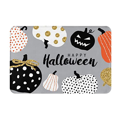 SMSJTMWHN Fußmatte mit Aufschrift "Welcome Mat", "Happy Halloween"-Trick-or-Treat-Fußmatten für den Innen- und Außenbereich, flache Bodenmatten, leicht zu reinigen, Vordereingangsteppich von SMSJTMWHN