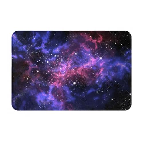 SMSJTMWHN Welcome-Matte, Universum-Fußmatten mit Galaxie-Stern, Weltraum-Fußmatten für Innen- und Außenbereich, flache Bodenmatten, leicht zu reinigen, Vordereingangsteppich, Heimdekoration, 61 x 40,6 von SMSJTMWHN