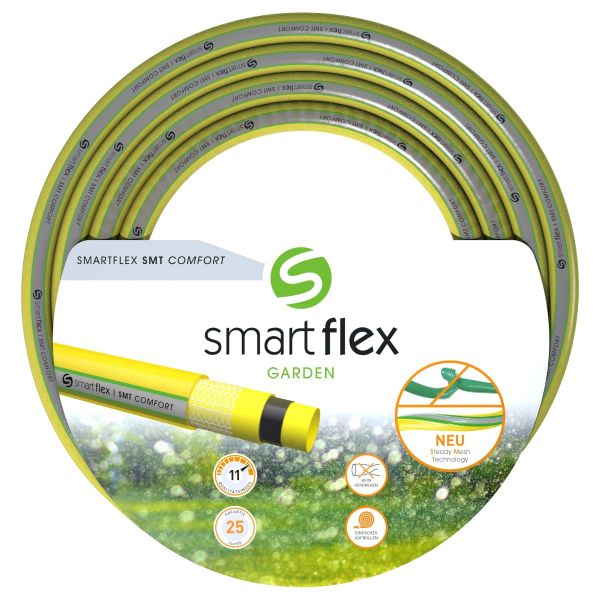 Smartflex Gartenschlauch SMT Comfort 1 Zoll - 25m PVC Wasserschlauch von SMT
