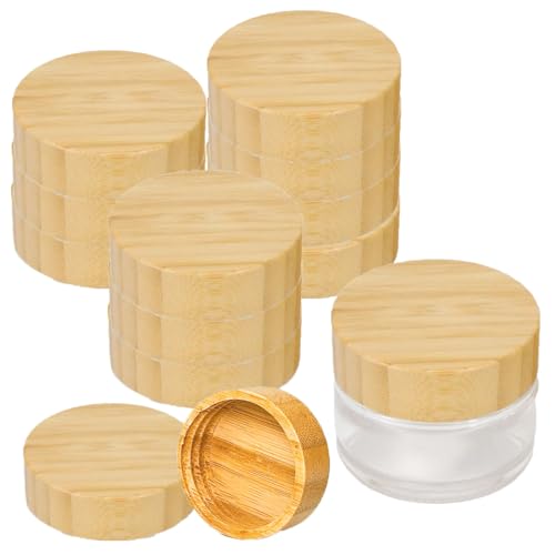 10 Stück Bambusdeckel 40mm Natürlicher Holzdeckel Rund Bambus Ersatzdeckel Flaschendeckel Schraubdeckel Mason Jar Deckel Wiederverwendbare Deckelkappen für Kosmetikbehälter Gewürz Gläser von SMTCM