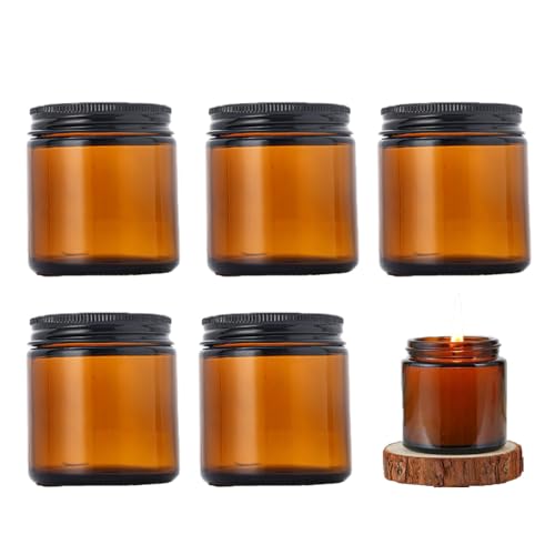 5 Stück Glasbehälter mit Deckel Braunglas 120ml Glaskerzengläser Teelichthalter Leeres Gewürzgläser Braun Cremedosen zum Befüllen Kosmetikdosen Teelichtgläser für Kerzen Lotion Salben (6.5 * 6CM) 5 Stück Glasbehälter mit Deckel Braunglas 120ml Glaskerzengläser Teelichthalter Leeres Gewürzgläser Braun Cremedosen zum Befüllen Kosmetikdosen Teelichtgläser für Kerzen Lotion Salben (6.5 * 6CM) von SMTCM