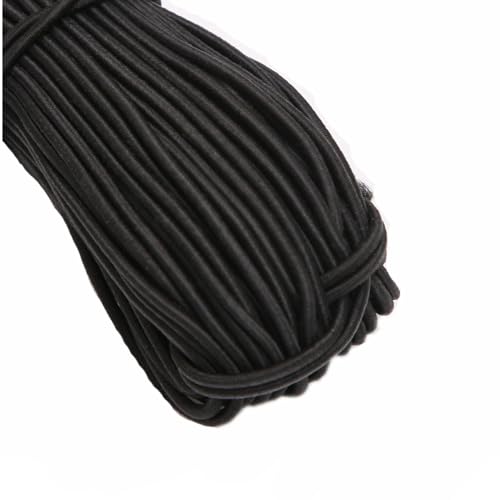 SMTCM Gummikordel 1.5MM Rundgummi Elastisches Seil Gummischnur für Armbänder Vielseitige Stretch Gummiseil Expanderseil Spannseil Perlenschnur Gummibänder zum Nähen DIY Basteln Stirnband(Weiß,100m) von SMTCM