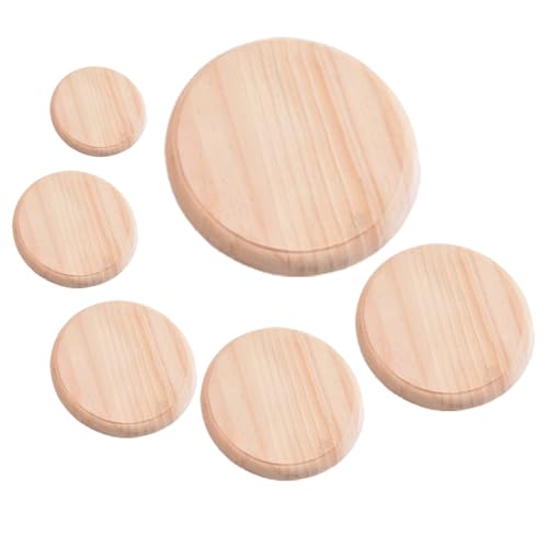 Runde Holzspäne 50 Stück Natürliche Holzscheiben Ø 10CM Ca.20MM Dicke Baumscheiben Kiefer Holzstück Streudeko Leere Einfache Glatte Kanten Dünne Holzplatte für DIY Handwerk Basteln Bemalen von SMTCM