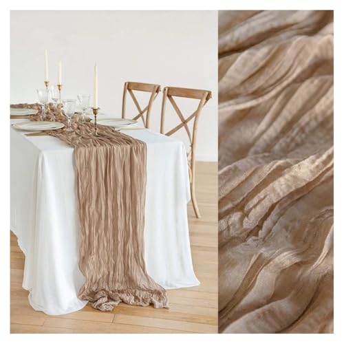 Tischläufer Käsetuch Hellkamel 90 * 400CM Gaze Stoff Tischtücher Plissee Seihtuch Tischband Tablecloths Musselin Hochzeit Transluzent Tischdecke Cheesecloth Boho Tischdeko für Geburtstag Party Tischläufer Käsetuch Hellkamel 90 * 400CM Gaze Stoff Tischtücher Plissee Seihtuch Tischband Tablecloths Musselin Hochzeit Transluzent Tischdecke Cheesecloth Boho Tischdeko für Geburtstag Party von SMTCM