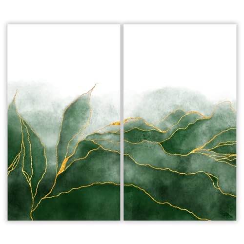 SMTDeco Herdabdeckplatte 2×30×52 cm – ESG gehärtetes Glas, kratzfest & rutschfest – Spritzschutz & Schneidebrett – für Induktion/Ceranfeld – 2-teilig, Motiv Abstrakte Grün SMTDeco Herdabdeckplatte 2×30×52 cm – ESG gehärtetes Glas, kratzfest & rutschfest – Spritzschutz & Schneidebrett – für Induktion/Ceranfeld – 2-teilig, Motiv Abstrakte Grün von SMTDeco