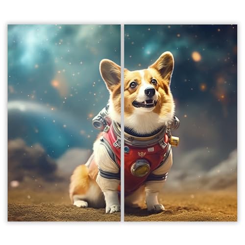 SMTDeco Herdabdeckplatte Ceranfeld Abdeckplatte Herdabdeckung Herdplatten Abdeckungen Induktionskochfeld 2 x 30x52 cm 2-tlg. Hund Kosmos Orange SMTDeco Herdabdeckplatte Ceranfeld Abdeckplatte Herdabdeckung Herdplatten Abdeckungen Induktionskochfeld 2 x 30x52 cm 2-tlg. Hund Kosmos Orange von SMTDeco