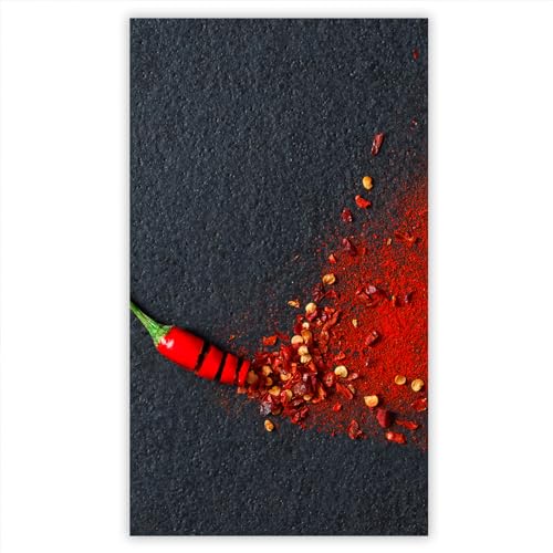 SMTDeco Herdabdeckplatte Ceranfeld Abdeckplatte Herdabdeckung Herdplatten Abdeckungen Induktionskochfeld 30x52 cm 1-tlg. Chili Rot von SMTDeco