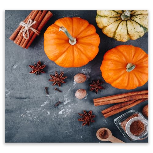 SMTDeco Herdabdeckplatte 50×52 cm – Mehr Arbeitsfläche, Spritzschutz & Schneidebrett – ESG Glas, kratzfest – für Induktion/Ceranfeld – 1-teilig, Motiv Kürbis Zimt Orange SMTDeco Herdabdeckplatte 50×52 cm – Mehr Arbeitsfläche, Spritzschutz & Schneidebrett – ESG Glas, kratzfest – für Induktion/Ceranfeld – 1-teilig, Motiv Kürbis Zimt Orange von SMTDeco