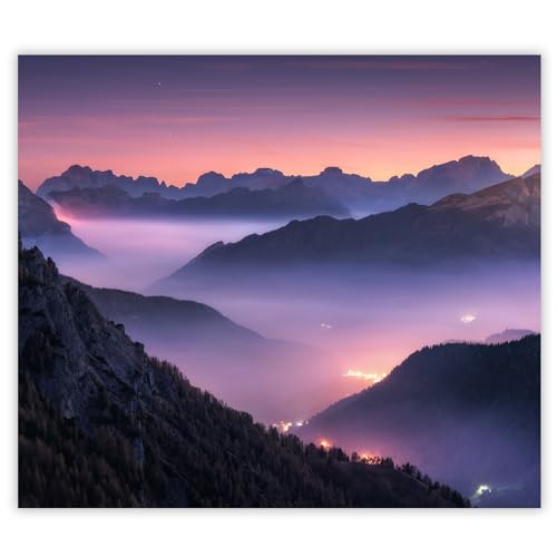 SMTDeco Herdabdeckplatte 60×52 cm – ESG gehärtetes Glas, kratzfest & rutschfest – Spritzschutz & Schneidebrett – für Induktion/Ceranfeld – 1-teilig, Motiv Bergehimmel Rosa SMTDeco Herdabdeckplatte 60×52 cm – ESG gehärtetes Glas, kratzfest & rutschfest – Spritzschutz & Schneidebrett – für Induktion/Ceranfeld – 1-teilig, Motiv Bergehimmel Rosa von SMTDeco