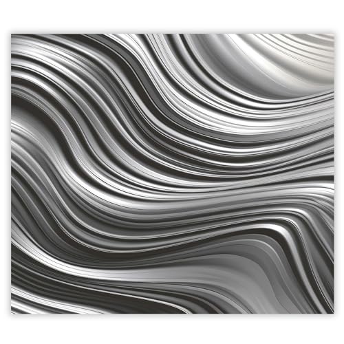 SMTDeco Herdabdeckplatte 60×52 cm – ESG gehärtetes Glas, kratzfest & rutschfest – Spritzschutz & Schneidebrett – für Induktion/Ceranfeld – 1-teilig, Motiv Welle Grau SMTDeco Herdabdeckplatte 60×52 cm – ESG gehärtetes Glas, kratzfest & rutschfest – Spritzschutz & Schneidebrett – für Induktion/Ceranfeld – 1-teilig, Motiv Welle Grau von SMTDeco