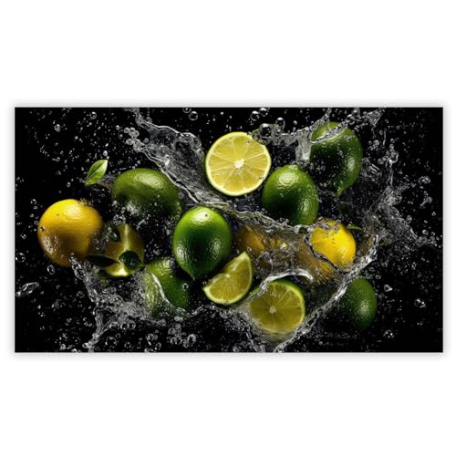 SMTDeco Herdabdeckplatte Ceranfeld Abdeckplatte Herdabdeckung Herdplatten Abdeckungen Induktionskochfeld 90x52 cm 1-tlg. Frucht Wasser Grün von SMTDeco