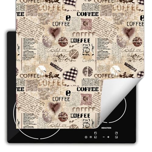SMTDeco herdabdeckplatte Induktionsmatte herdabdeckung ceranfeld abdeckplatten für ceranfelder induktionskochfeld schutzmatte 60x52 cm Kaffee grau von SMTDeco