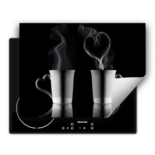 SMTDeco herdabdeckplatte Induktionsmatte herdabdeckung ceranfeld abdeckplatten für ceranfelder induktionskochfeld schutzmatte 80x52 cm Kaffee Schwarz von SMTDeco