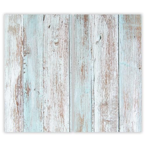 SMTDeco Herdabdeckplatte Ceranfeld Abdeckplatte Herdabdeckung Herdplatten Abdeckungen Induktionskochfeld 2 x 30x52 cm 2-tlg. Holz Weiss von SMTDeco