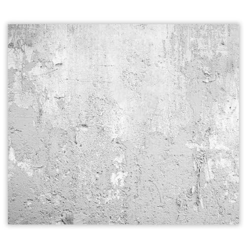 SMTDeco Herdabdeckplatte Induktion Ceranfeldabdeckung aus Glas Schneidebrett Herdschutz 60x52 cm 1-tlg. Beton Wand Grau (106847) von SMTDeco