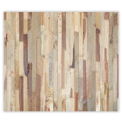 SMTDeco Herdabdeckplatte Induktion Ceranfeldabdeckung aus Glas Schneidebrett Herdschutz 60x52 cm 1-tlg. Holz Mosaik Braun (107070) von SMTDeco